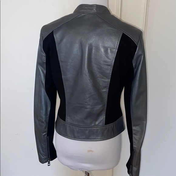 Vakko leather silver jacket - Picture 4 of 8